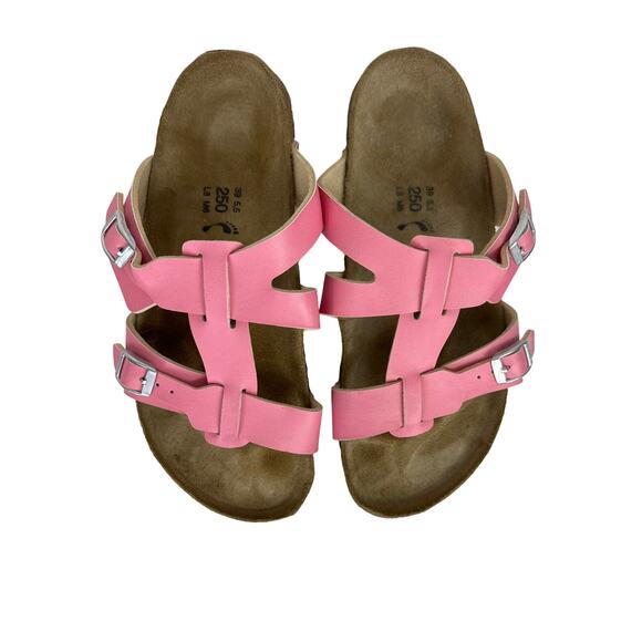 Birkenstock Shoes - Birkenstock Birki's Slip On Leather Sandals, Women Size 8